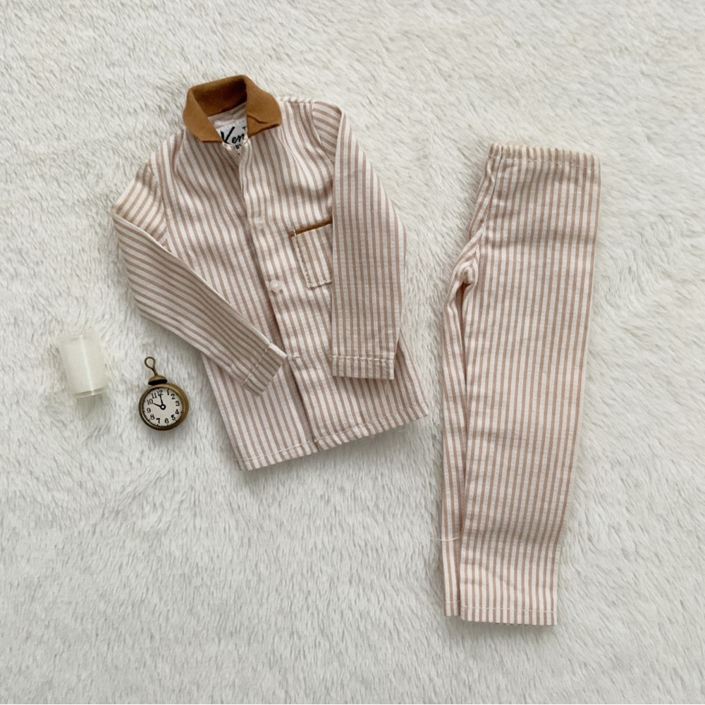 Vintage Ken Doll Pajama Set #781 1961–1963 Striped Sleepwear
